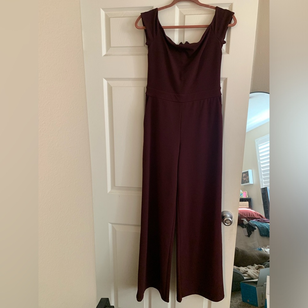 Burgundy jumpsuit